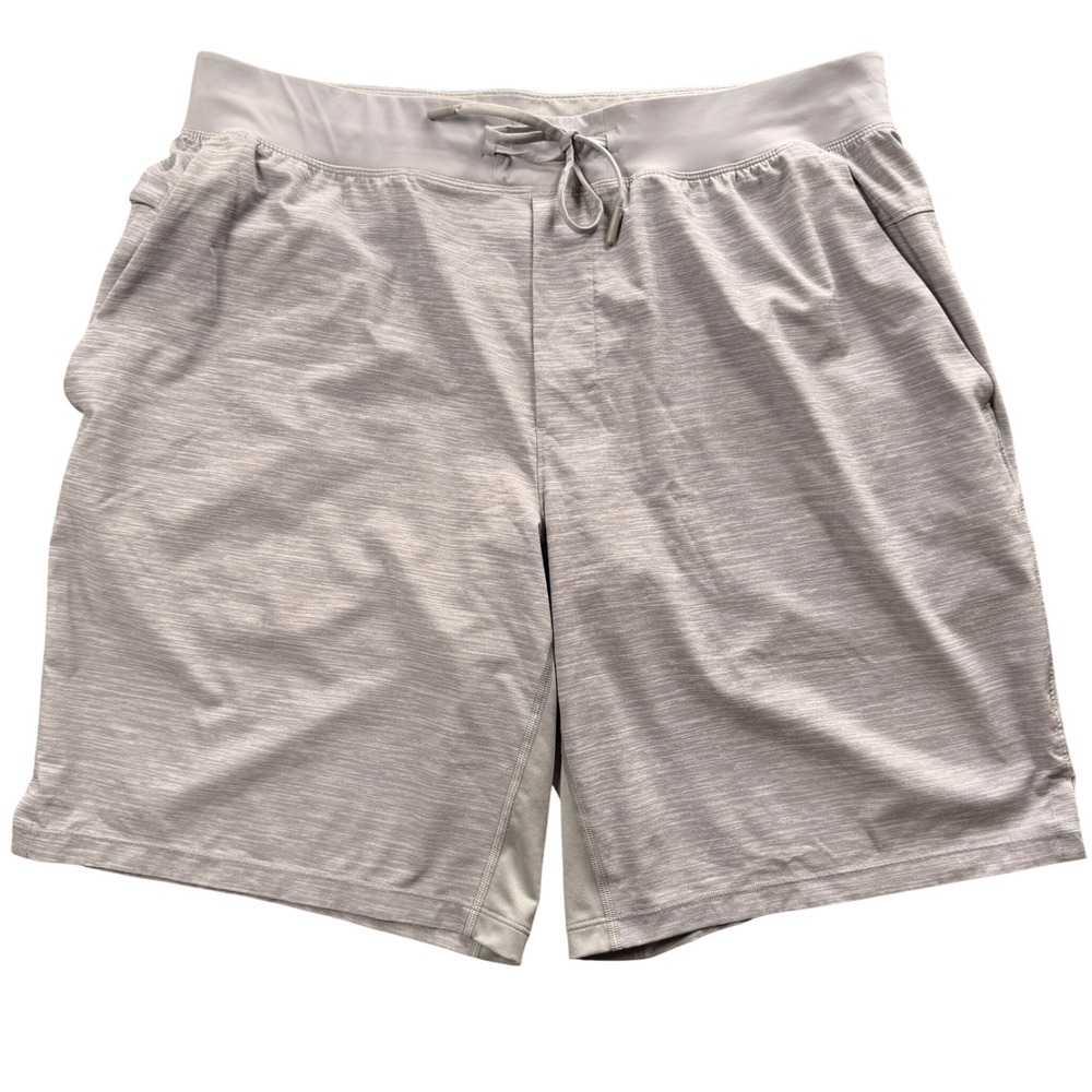 Lululemon Mens THE Short 9 Linerless Heathered Grey Training Gym Shorts XL